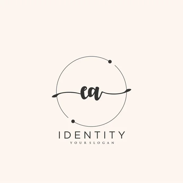 Handwriting Logo Vector Art Initial Signature Wedding Fashion Jewerly Boutique — Stockvektor