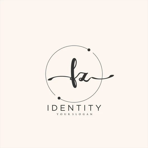 Handwriting Logo Vector Art Initial Signature Wedding Fashion Jewerly Boutique — Stockvektor