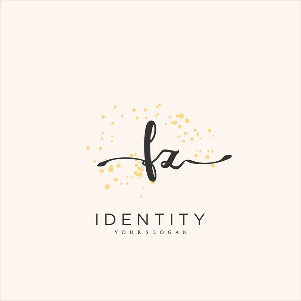 Handwriting Logo Vector Art Initial Signature Wedding Fashion Jewerly Boutique — Archivo Imágenes Vectoriales