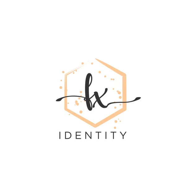 Handschrift Logo Vector Kunst Van Eerste Handtekening Bruiloft Mode Jwerly — Stockvector