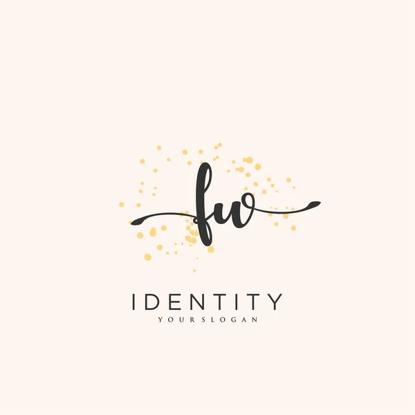 Handwriting Logo Vector Art Initial Signature Wedding Fashion Jewerly Boutique — Vetor de Stock