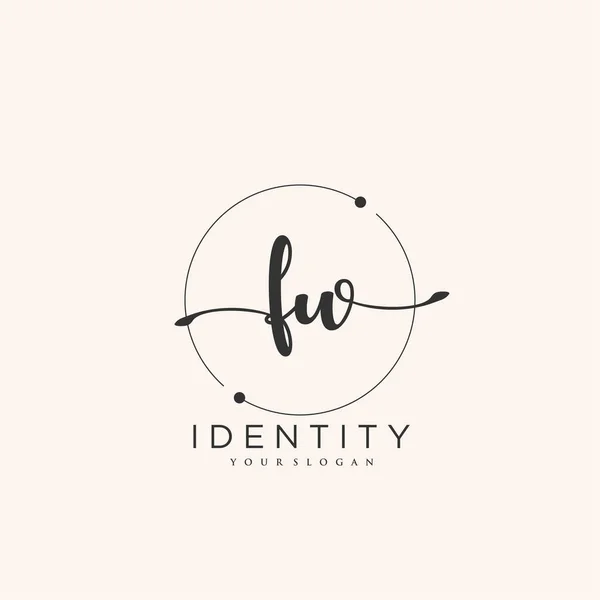 Handwriting Logo Vector Art Initial Signature Wedding Fashion Jewerly Boutique — Stockvektor