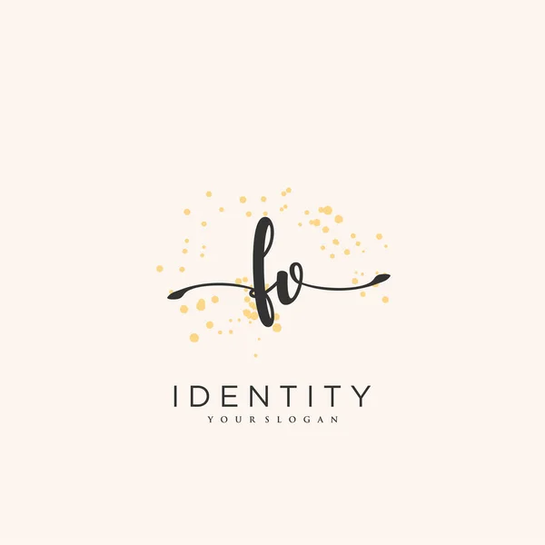 Handwriting Logo Vector Art Initial Signature Wedding Fashion Jewerly Boutique — Stock Vector