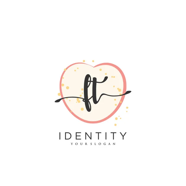 Handwriting Logo Vector Art Initial Signature Wedding Fashion Jewerly Boutique — Vector de stock