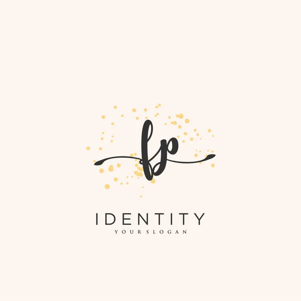 Handwriting Logo Vector Art Initial Signature Wedding Fashion Jewerly Boutique — Archivo Imágenes Vectoriales