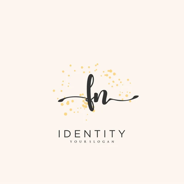 Handwriting Logo Vector Art Initial Signature Wedding Fashion Jewerly Boutique — Archivo Imágenes Vectoriales