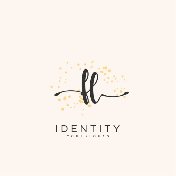 Handwriting Logo Vector Art Initial Signature Wedding Fashion Jewerly Boutique — Archivo Imágenes Vectoriales