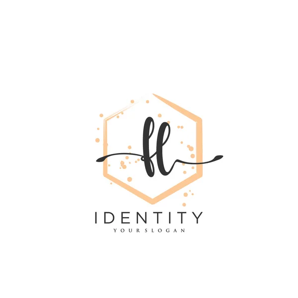 Handwriting Logo Vector Art Initial Signature Wedding Fashion Jewerly Boutique — Archivo Imágenes Vectoriales