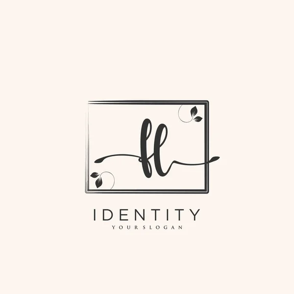 Handschrift Logo Vector Kunst Van Eerste Handtekening Bruiloft Mode Jwerly — Stockvector