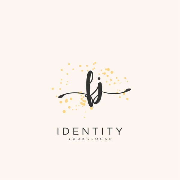 Handwriting Logo Vector Art Initial Signature Wedding Fashion Jewerly Boutique — Stockvektor