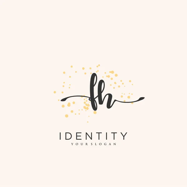 Handwriting Logo Vector Art Initial Signature Wedding Fashion Jewerly Boutique — 图库矢量图片