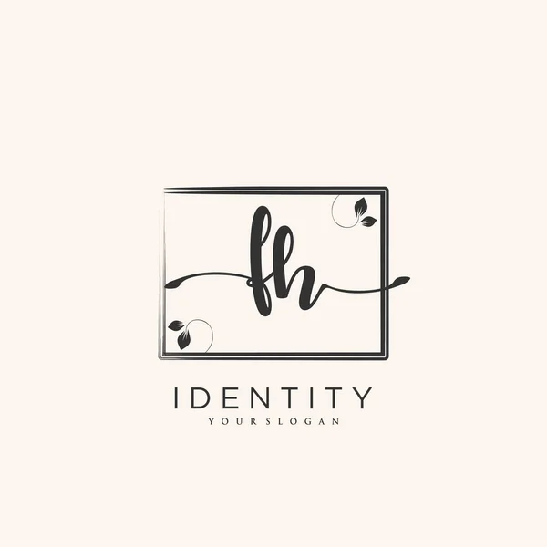 Handwriting Logo Vector Art Initial Signature Wedding Fashion Jewerly Boutique — Vettoriale Stock