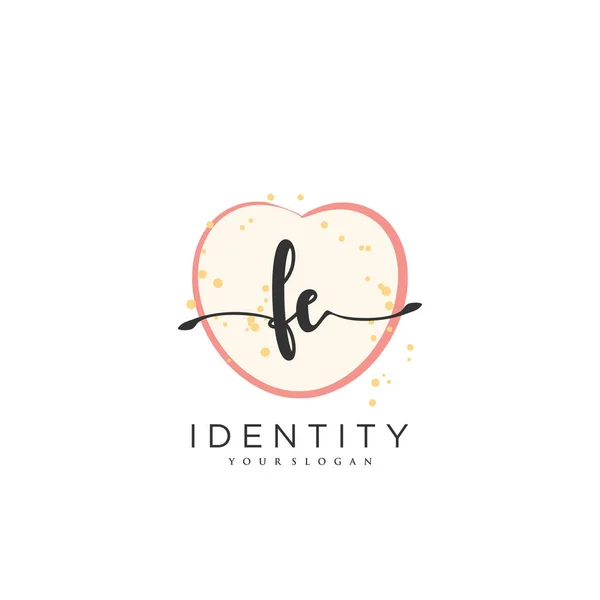 Handwriting Logo Vector Art Initial Signature Wedding Fashion Jewerly Boutique — Stock Vector