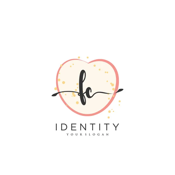 Handwriting Logo Vector Art Initial Signature Wedding Fashion Jewerly Boutique — Archivo Imágenes Vectoriales