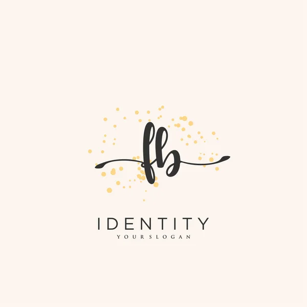 Handwriting Logo Vector Art Initial Signature Wedding Fashion Jewerly Boutique — Archivo Imágenes Vectoriales