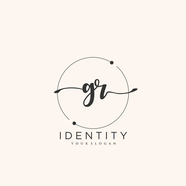 Handwriting Logo Vector Art Initial Signature Wedding Fashion Jewerly Boutique — Vetor de Stock