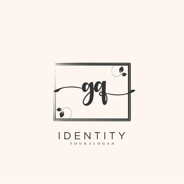 Handwriting Logo Vector Art Initial Signature Wedding Fashion Jewerly Boutique — Stock Vector