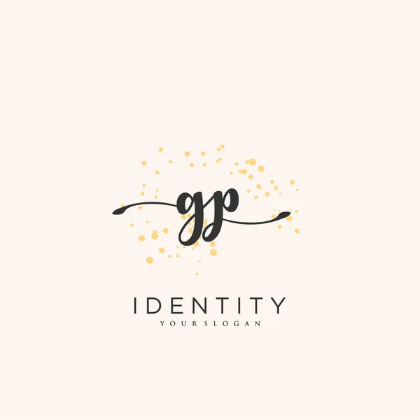 Handwriting Logo Vector Art Initial Signature Wedding Fashion Jewerly Boutique — Stock Vector