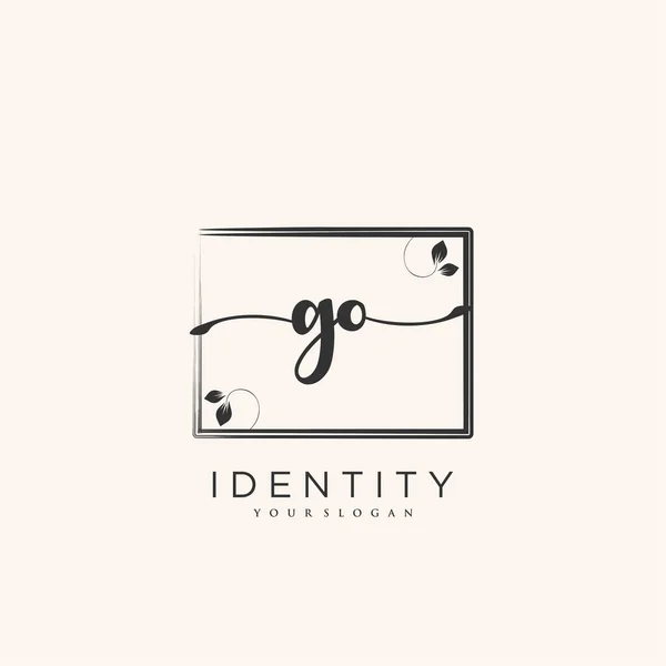 Handwriting Logo Vector Art Initial Signature Wedding Fashion Jewerly Boutique — Stock Vector