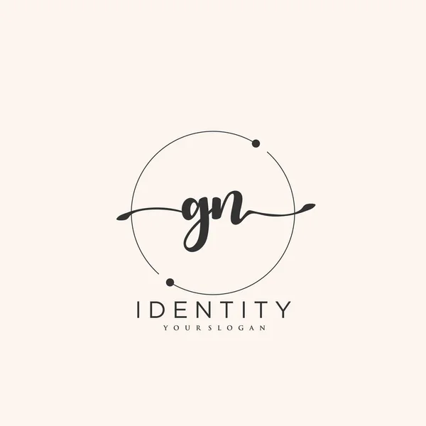 Handwriting Logo Vector Art Initial Signature Wedding Fashion Jewerly Boutique — Vetor de Stock