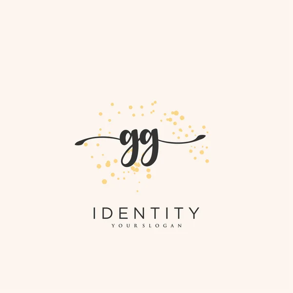 Handwriting Logo Vector Art Initial Signature Wedding Fashion Jewerly Boutique — Vector de stock