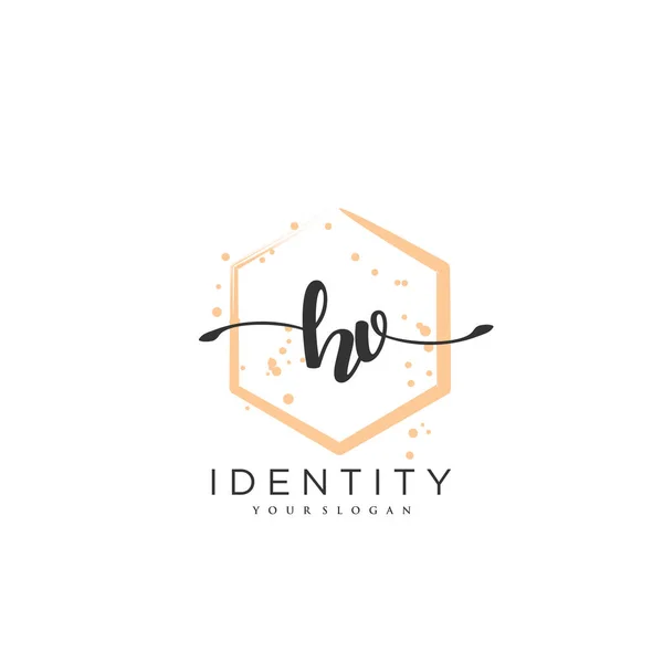 Handwriting Logo Vector Art Initial Signature Wedding Fashion Jewerly Boutique — Archivo Imágenes Vectoriales