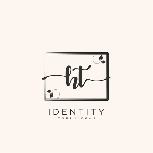 Handwriting Logo Vector Art Initial Signature Wedding Fashion Jewerly Boutique —  Vetores de Stock