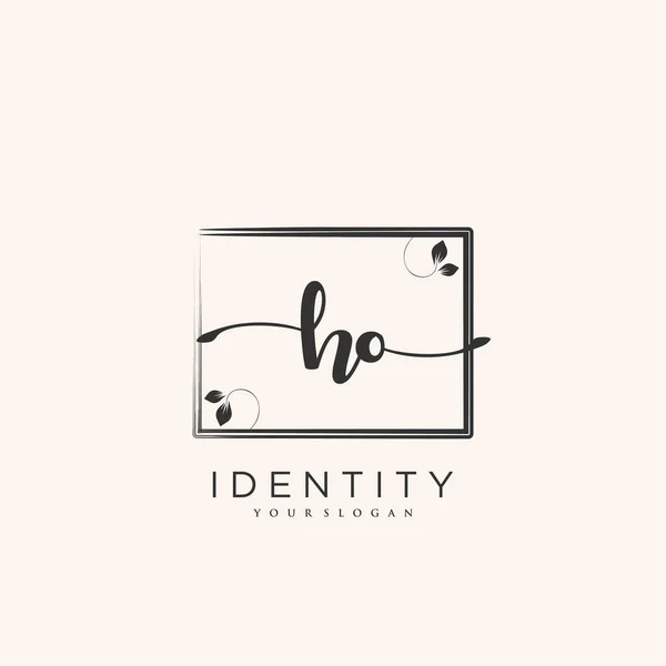 Handwriting Logo Vector Art Initial Signature Wedding Fashion Jewerly Boutique — 图库矢量图片