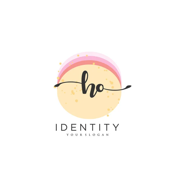 Handwriting Logo Vector Art Initial Signature Wedding Fashion Jewerly Boutique —  Vetores de Stock