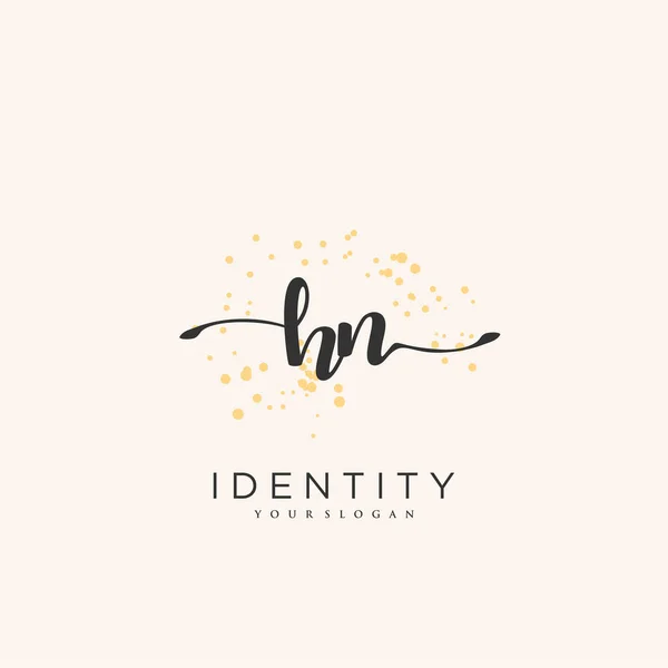 Handwriting Logo Vector Art Initial Signature Wedding Fashion Jewerly Boutique — Archivo Imágenes Vectoriales