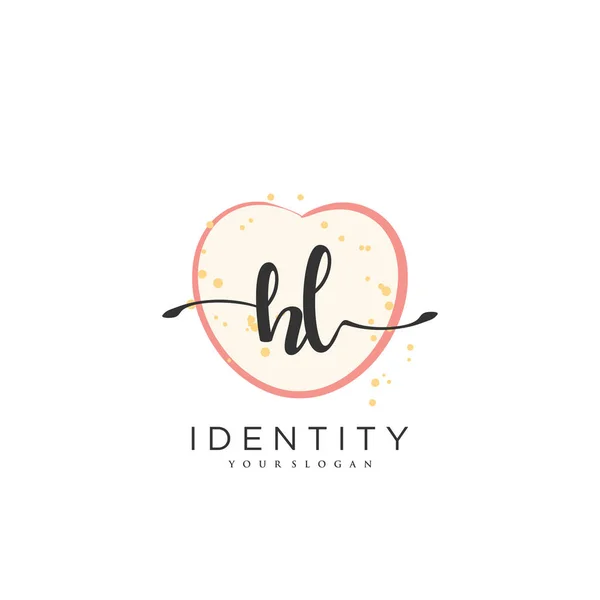 Handwriting Logo Vector Art Initial Signature Wedding Fashion Jewerly Boutique — Stockvektor