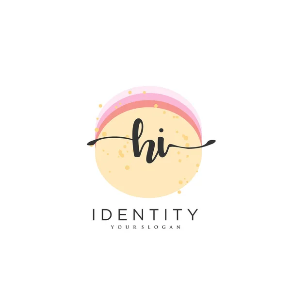 Handwriting Logo Vector Art Initial Signature Wedding Fashion Jewerly Boutique — Vector de stock