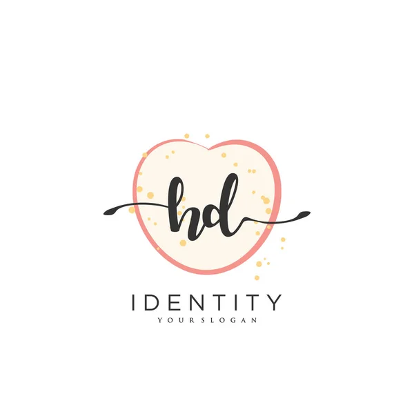 Handwriting Logo Vector Art Initial Signature Wedding Fashion Jewerly Boutique — Stockvektor