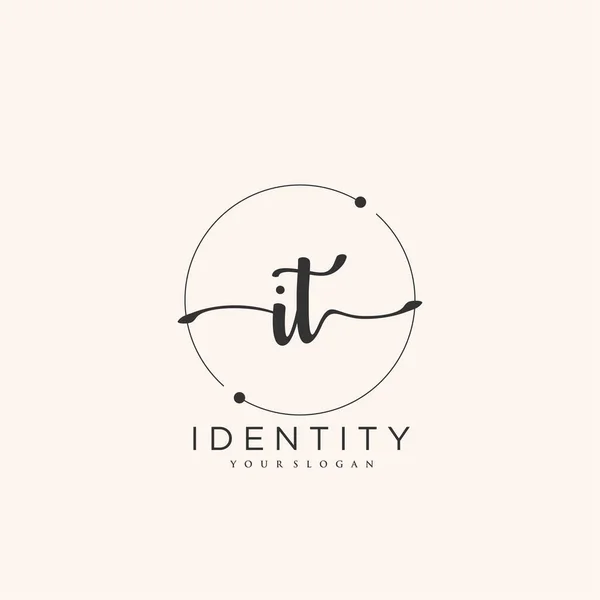 Handwriting Logo Vector Art Initial Signature Wedding Fashion Jewerly Boutique — Stockvektor