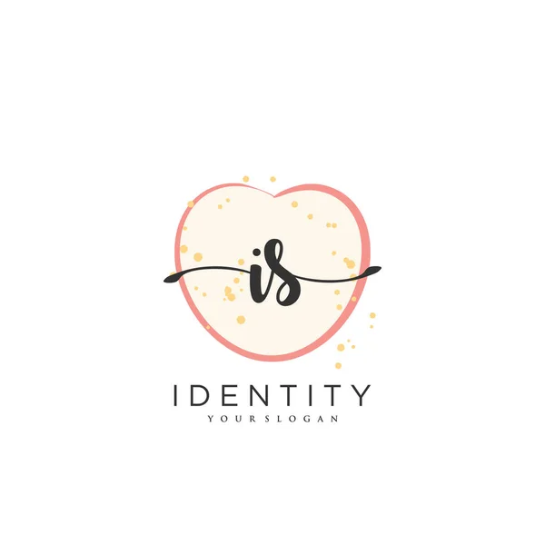 Handwriting Logo Vector Art Initial Signature Wedding Fashion Jewerly Boutique — Vector de stock