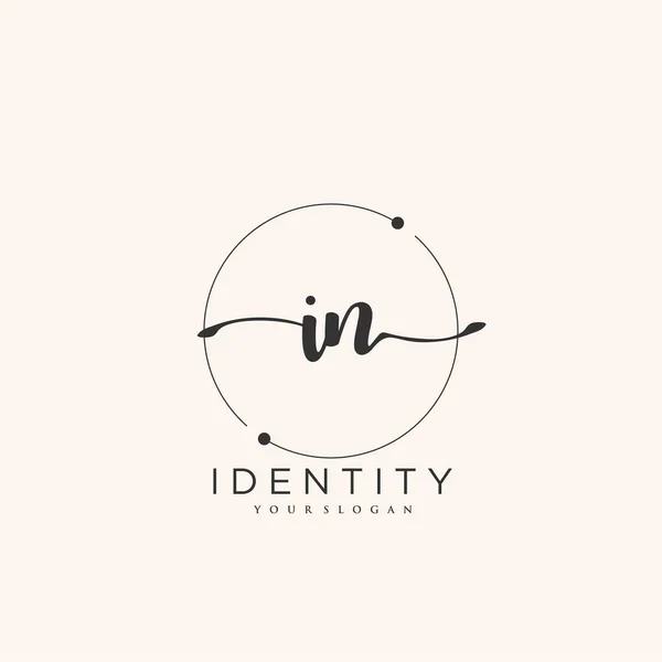 Handwriting Logo Vector Art Initial Signature Wedding Fashion Jewerly Boutique — Vettoriale Stock