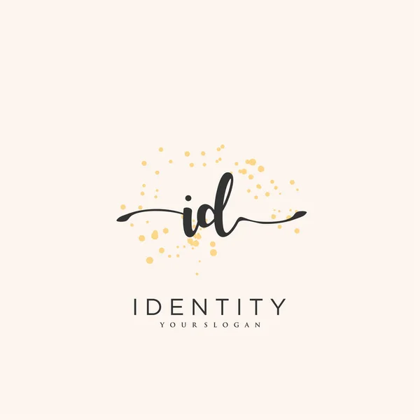 Handwriting Logo Vector Art Initial Signature Wedding Fashion Jewerly Boutique — Stock vektor