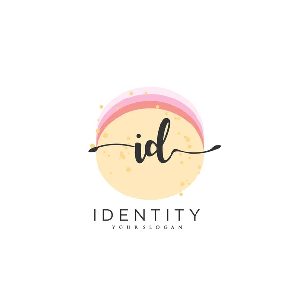 Handwriting Logo Vector Art Initial Signature Wedding Fashion Jewerly Boutique — Archivo Imágenes Vectoriales