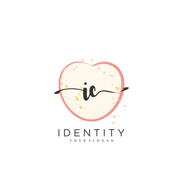 Handwriting Logo Art Vectoriel Signature Initiale Mariage Mode Bijoux Boutique — Image vectorielle