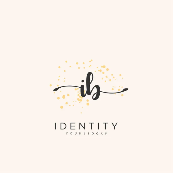 Handwriting Logo Vector Art Initial Signature Wedding Fashion Jewerly Boutique — Vetor de Stock