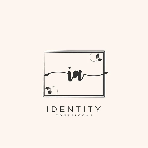 Handwriting Logo Vector Art Initial Signature Wedding Fashion Jewerly Boutique — Archivo Imágenes Vectoriales