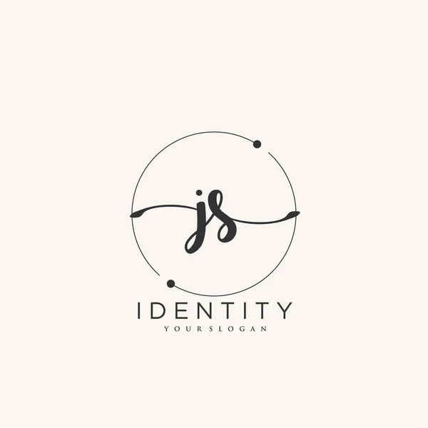 Handwriting Logo Vector Art Initial Signature Wedding Fashion Jewerly Boutique —  Vetores de Stock