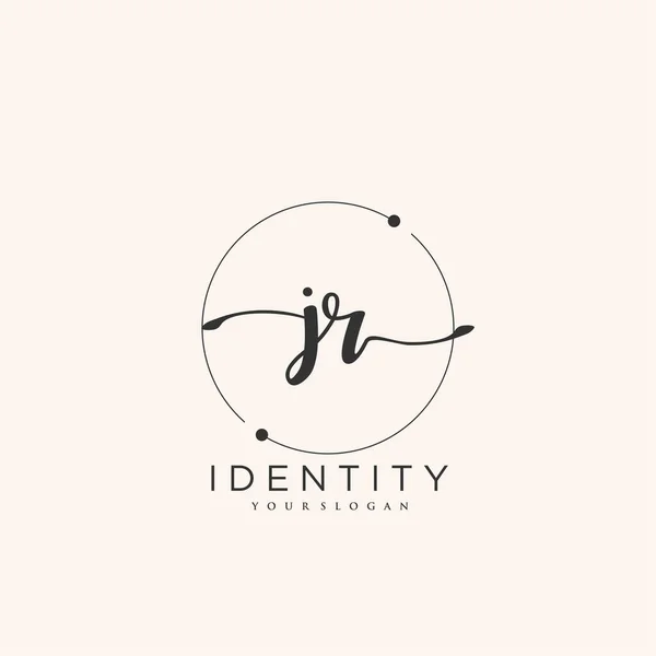 Handwriting Logo Vector Art Initial Signature Wedding Fashion Jewerly Boutique — Archivo Imágenes Vectoriales