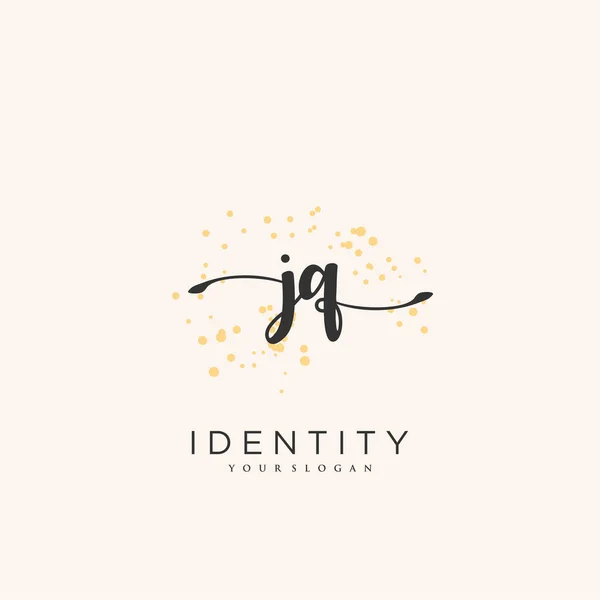 Handwriting Logo Vector Art Initial Signature Wedding Fashion Jewerly Boutique — Archivo Imágenes Vectoriales