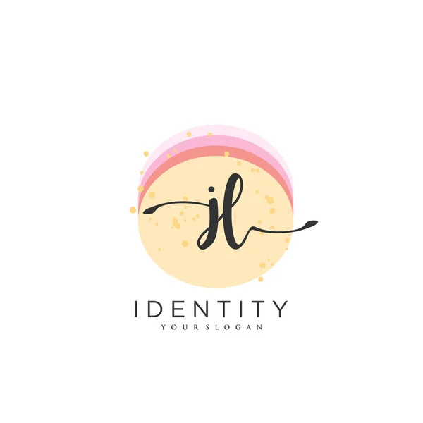 Handwriting Logo Vector Art Initial Signature Wedding Fashion Jewerly Boutique — Vector de stock