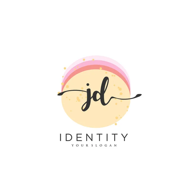 Handwriting Logo Vector Art Initial Signature Wedding Fashion Jewerly Boutique — Vector de stock