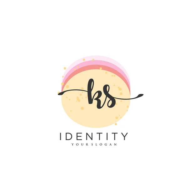 Handwriting Logo Vector Art Initial Signature Wedding Fashion Jewerly Boutique — Vector de stock