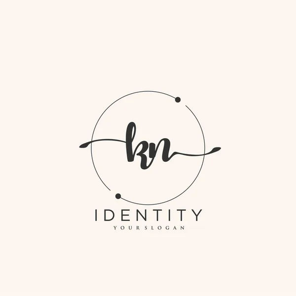 Handwriting Logo Vector Art Initial Signature Wedding Fashion Jewerly Boutique — Vector de stock