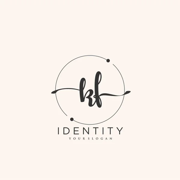 Handwriting Logo Vector Art Initial Signature Wedding Fashion Jewerly Boutique — Vetor de Stock