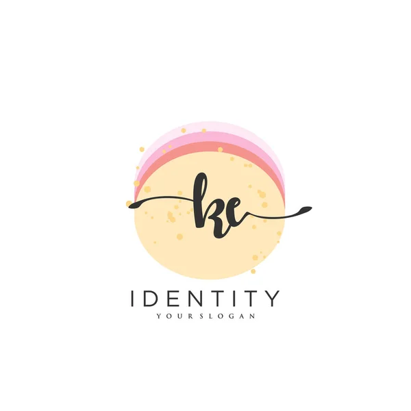 Handwriting Logo Vector Art Initial Signature Wedding Fashion Jewerly Boutique — Stockvektor